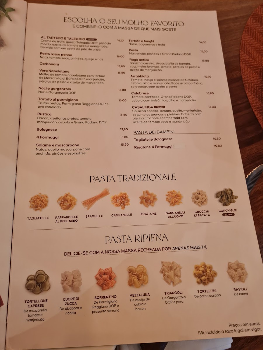 Menu Restaurante La Tagliatella Parque Das Nacoes, Lisboa-4