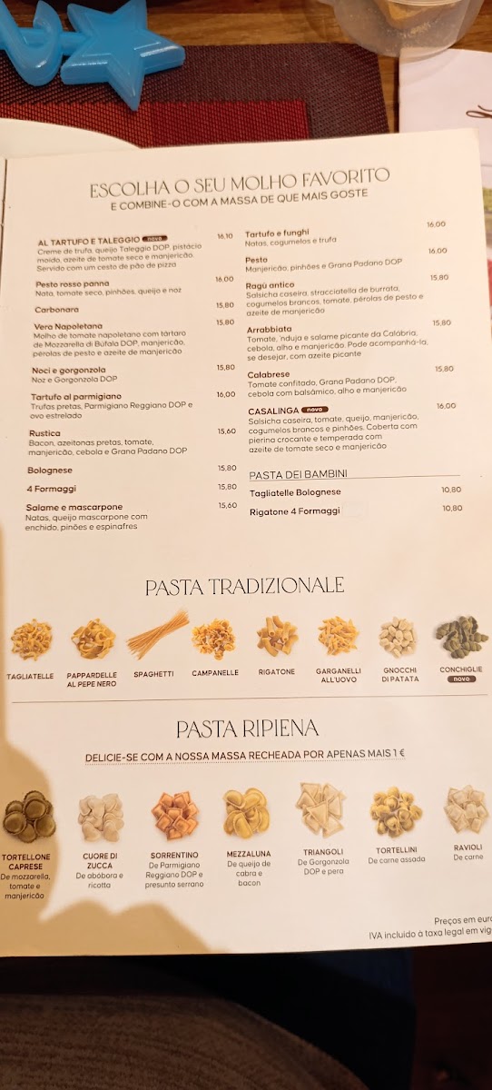 Menu Restaurante La Tagliatella Parque Das Nacoes, Lisboa-7